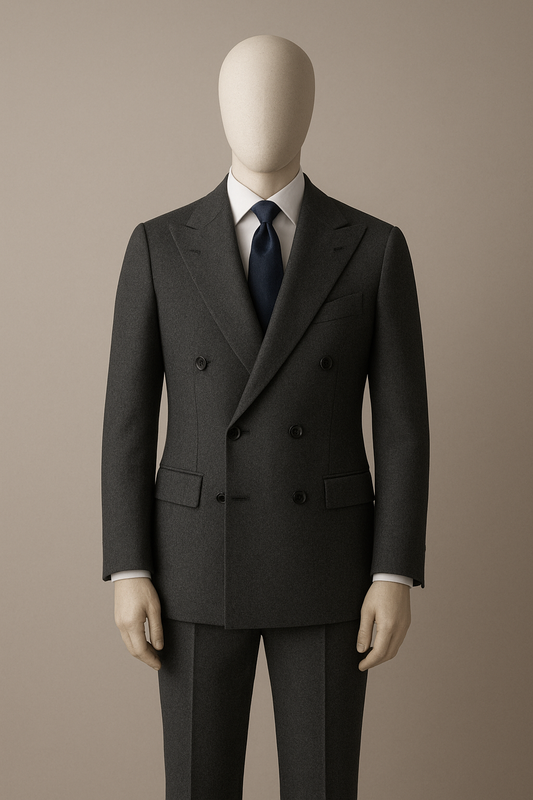 TWO PIECE DOUBLE BREASTED SUIT (PEAK LAPEL)